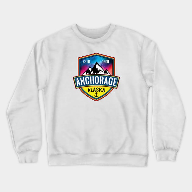 Anchorage Alaska Crewneck Sweatshirt by heybert00